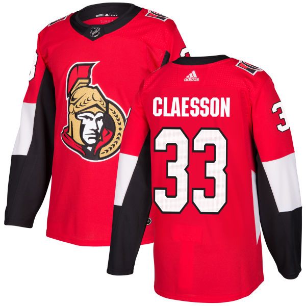 Herren Ottawa Senators Eishockey Trikot Fredrik Claesson #33 Authentic Rot Heim